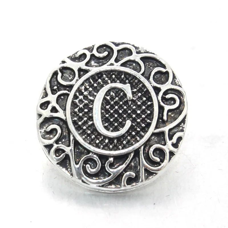 Бум Life letter ABC ювелирные застежки пуговицы металлические кнопки 18 мм на удачу изделия для браслета 010510|snap