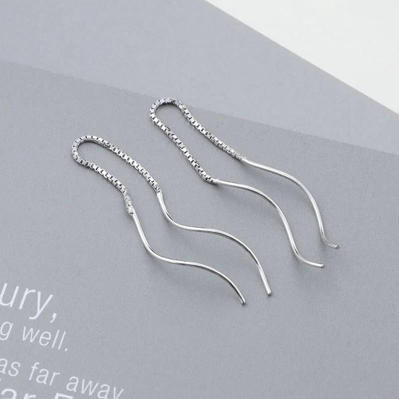 EIOLZJ Trendy Korean Earrings 925 Sterling Silver Earring for Women Sweet Ladyly Temperament Birthday Gift Free Jewelry Box | Украшения и