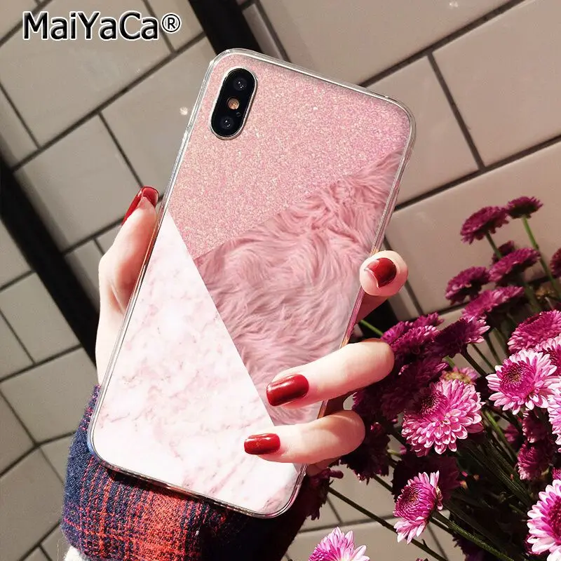 A12 MaiYaCa Золотой Розовый блестящий Мраморный чехол для телефона для iphone 11 Pro 11Pro Max 8 7 6 6S Plus 5 5S SE XR X XS MAX - Цвет: A12