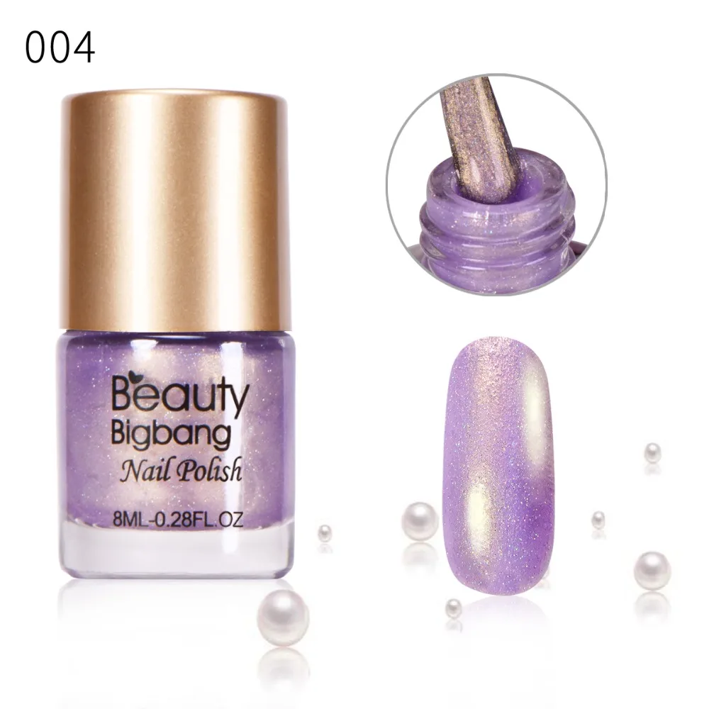 BeautyBigbang 6 бутылок 8 мл Жемчуг Русалка лак для ногтей Блестящий Блеск лак для ногтей маникюрная пилка художественный лак