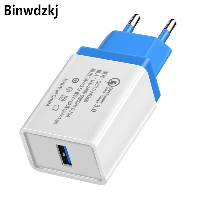 Быстрое зарядное устройство QC 3 0 5 В/3 А для мобильного телефона европейская вилка