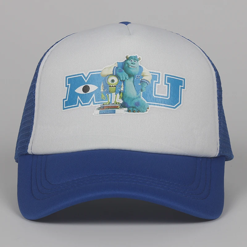 Бейсболки Monsters University Sulley Mike Truck с надписью MU унисекс ярко-синяя шляпа