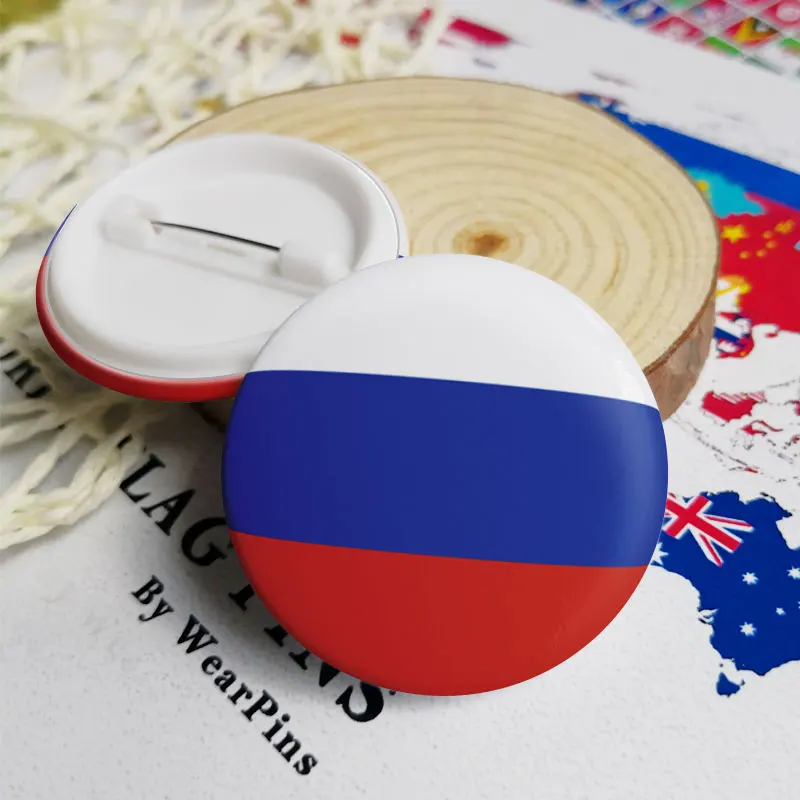 Карта флага Российской Федерации жестяные булавки ЛГБТ фотография|Броши| |