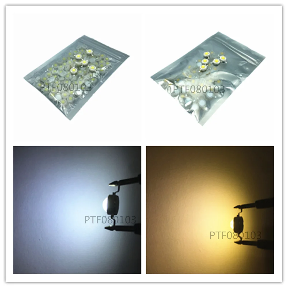 

100pcs a Lot 1W 3W High Power LED Light-Emitting Diode LEDs Chip SMD Spot Light Down light Diode Lamp Bulb For DIY RGB