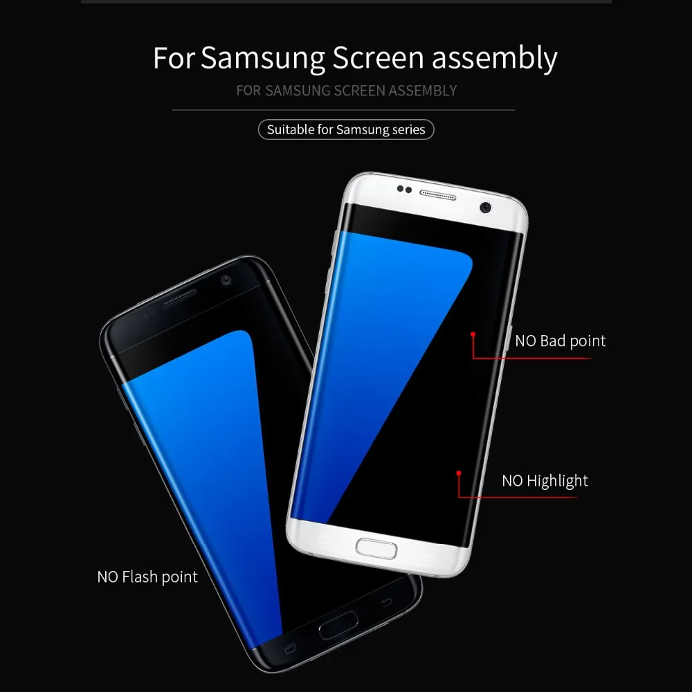 5," Super AMOLED для SAMSUNG GALAXY S7 ЖК-дисплей сенсорный экран дигитайзер G930A G930F SM-G930F с рамкой для S7 экран