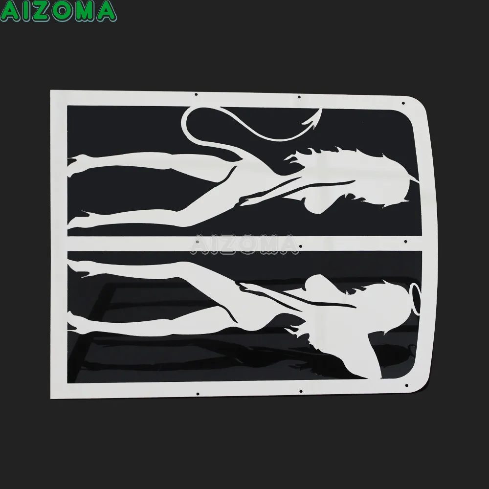 For Yamaha Banshee ATV Chrome Angel and Devil Radiator Grille Water Cooler Grill Cover Protector Guards 1987-2009 2010 11 2012 |