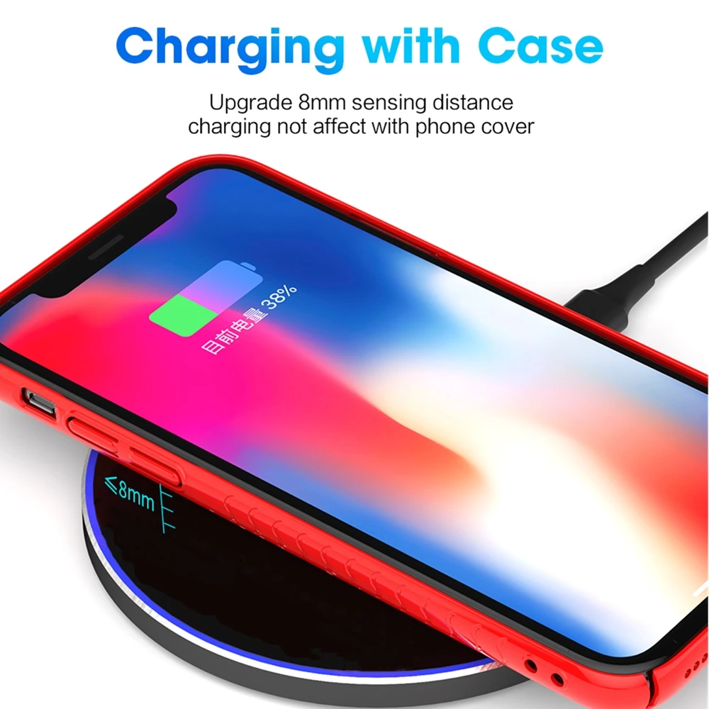 Беспроводное зарядное устройство FDGAO 15 Вт для iPhone 11 X XS XR 8 Type C USB 10 Qi быстрая