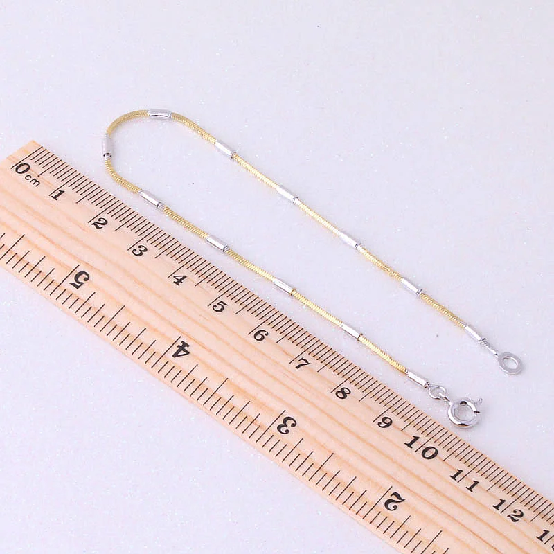 Любовный монолог модный серебряный цвет и золотой 2 цвета сплайсинга браслеты