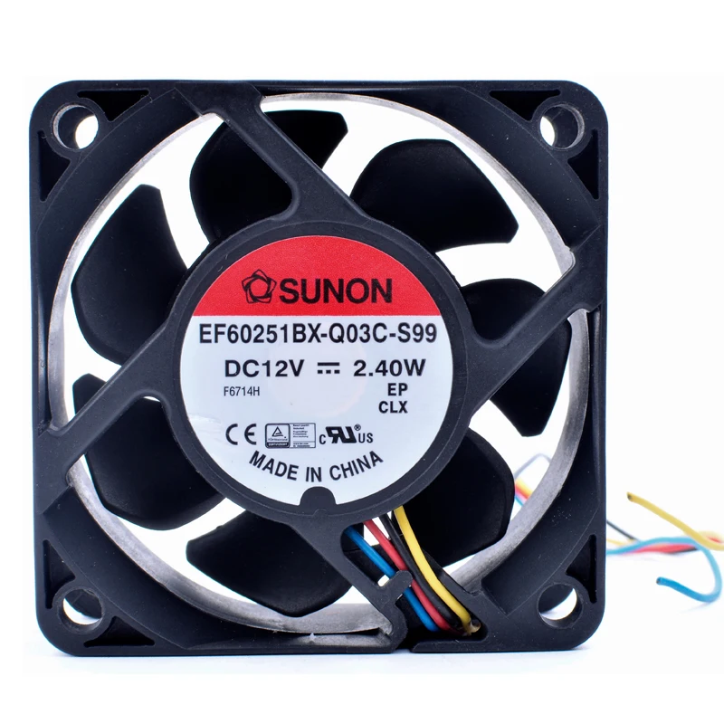 Оригинальный EF60251BX Q03C S99 6 см 6025 60x60x25 мм 60 вентилятор DC12V 2 40 Вт 4 линии компьютер pwm