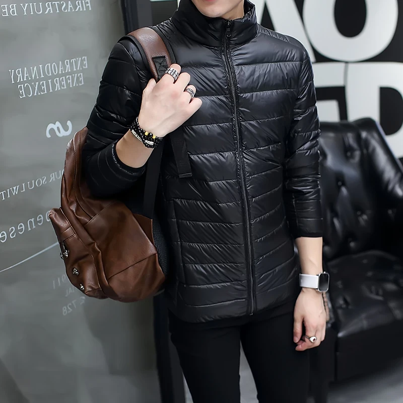 Мужская одежда с воротником-стойкой Ультралегкая Водонепроницаемая Теплая