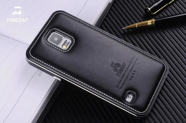 Note 3 Алюминиевый металлический чехол для телефона для samsung Galaxy Note 3 III N9000 Чехол из натуральной кожи чехол бампер для Note 3 корпус телефона - Цвет: full black