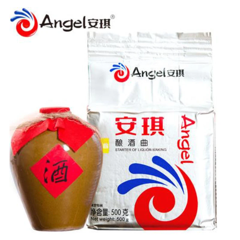 2 мешка = 1 кг спиртовые дрожжи активные сухие дрожжи Angel Leaven для китайского вина белый дистиллированный Спирит производство последние даты и 2 года