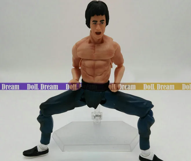 14 см Брюс Ли Fist of Fury Figma 266 в коробке ПВХ фигурка Коллекционная модель игрушки|model