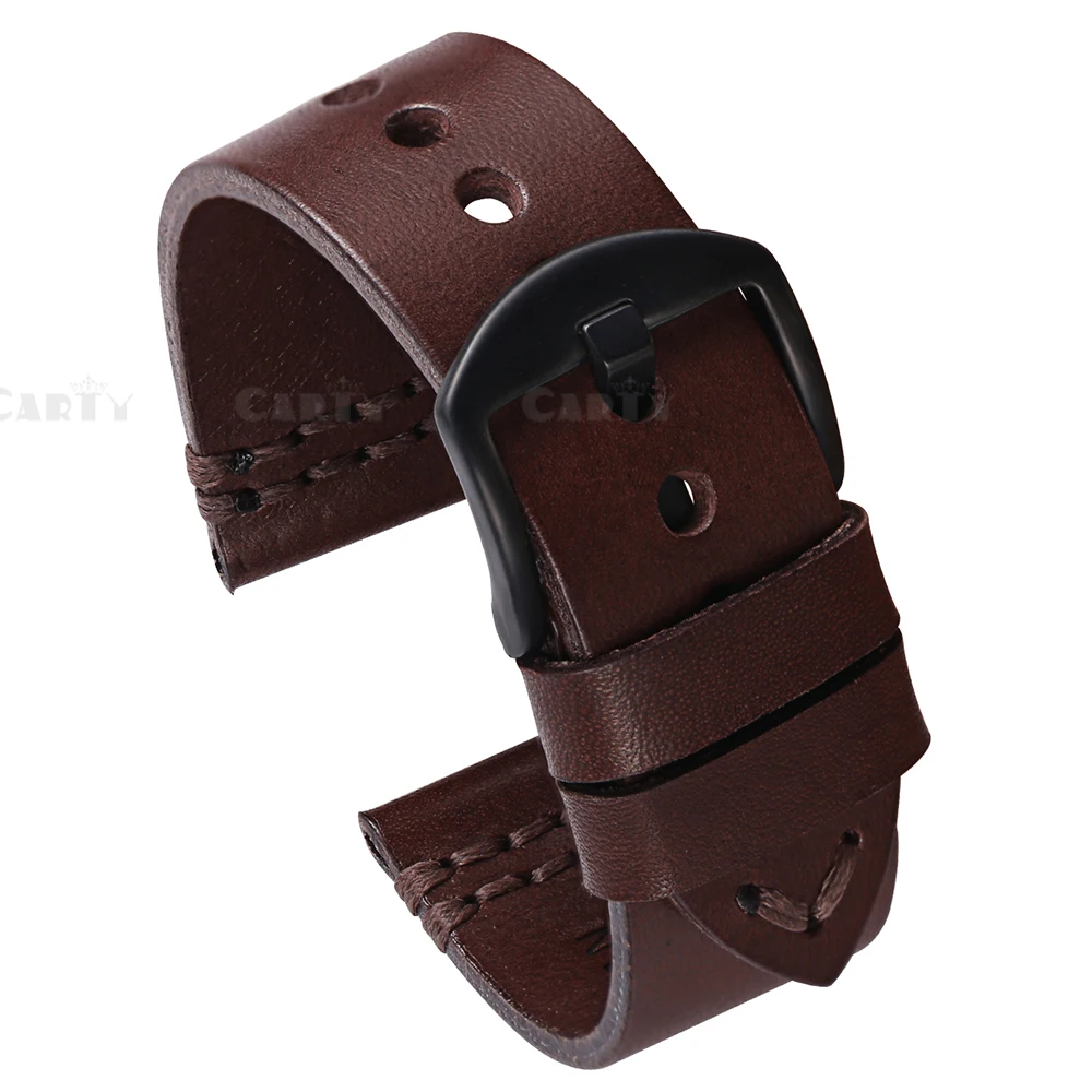 Ремешок для часов CARTY мужской винтажный сменный Браслет ручной работы из