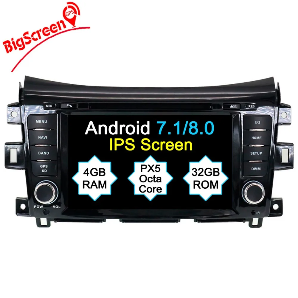 Автомобильный gps-навигация dvd-плеер радио чистый Android 7 1 8 0 для NISSAN NP300 Navara 2014 +