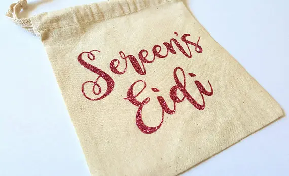Индивидуальные имена Eid Mubarak набор от похмелья ювелирные изделия сумочки Eidi для
