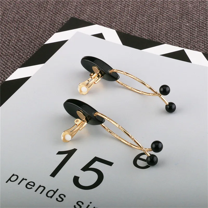 Новые брендовые серьги капли из цинкового сплава для женщин черные смолы в виде