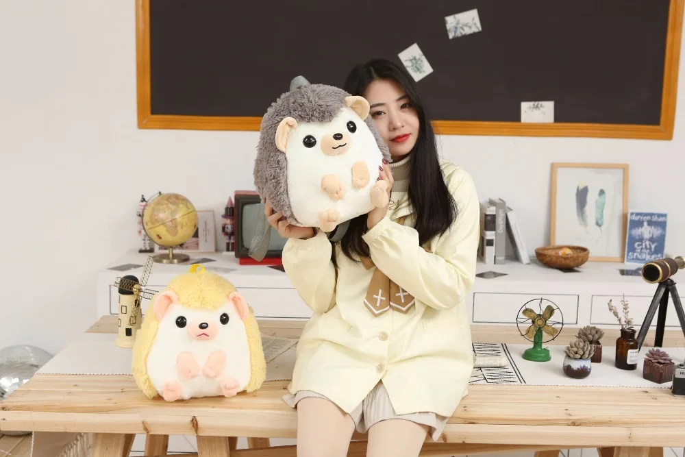 Kawaii плюшевый рюкзак игрушки чучело кукла милая сумка в форме Ежика школьный Рождественский подарок для детей