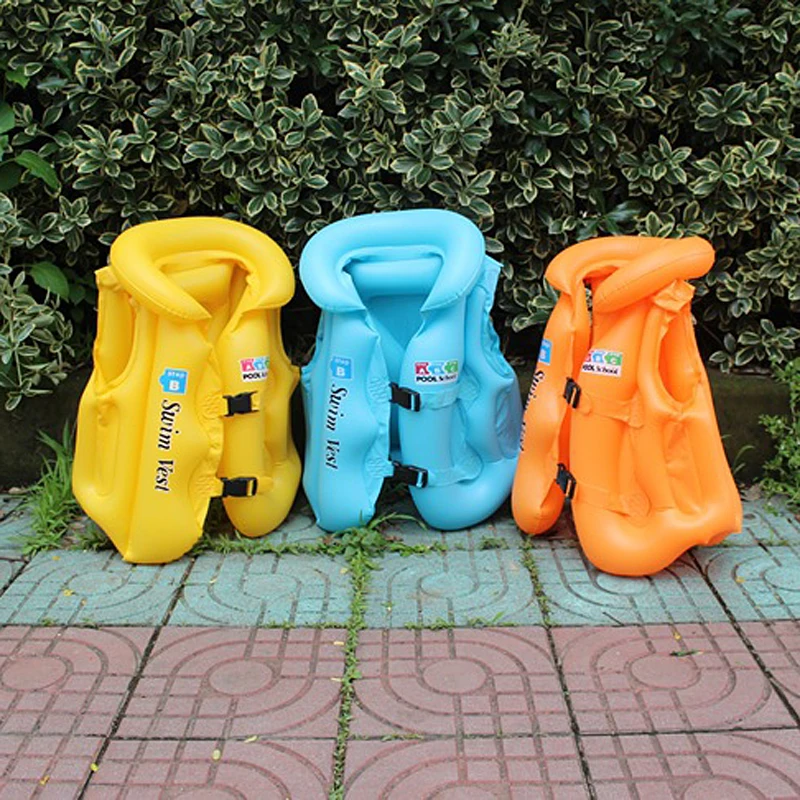 Детский Надувной Жилет для плавания топы с двойной пряжкой детский купальный