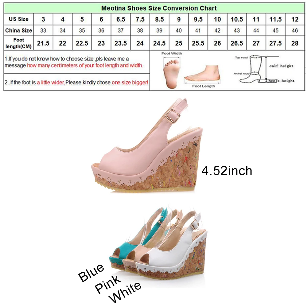 Сандалии Meotina женские на платформе Босоножки с открытым носком и ремешком