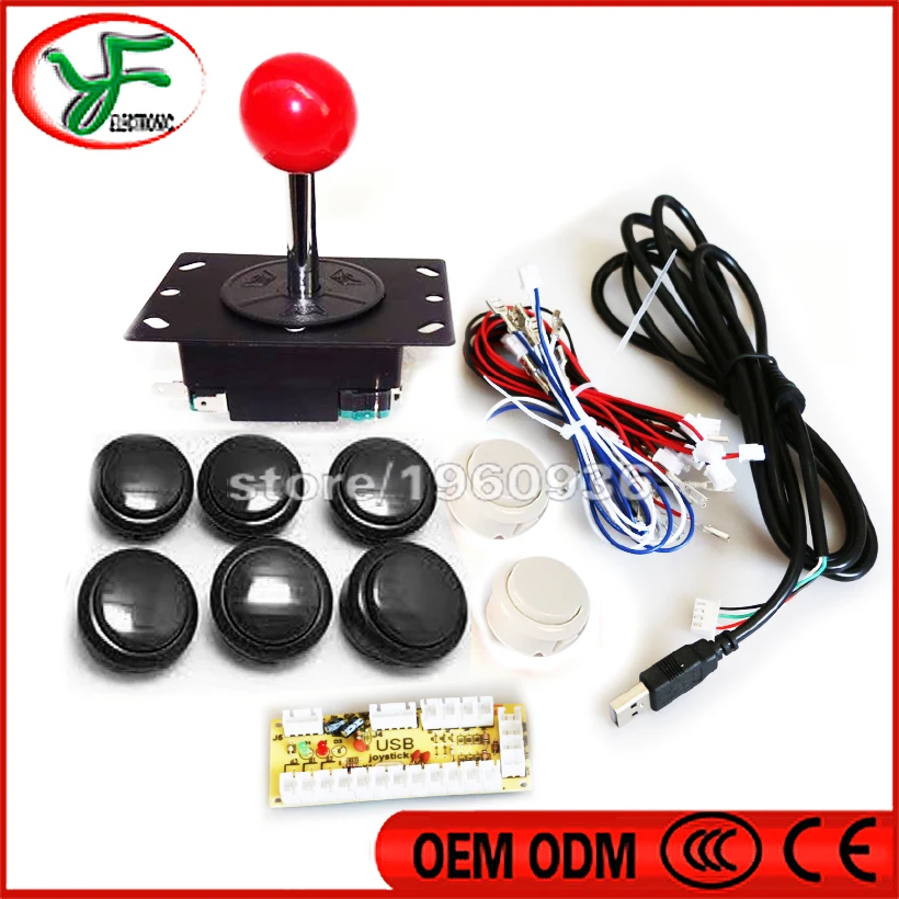 Аркадный набор сделай сам для нулевой задержки USB энкодер ПК джойстик PCB аркадная
