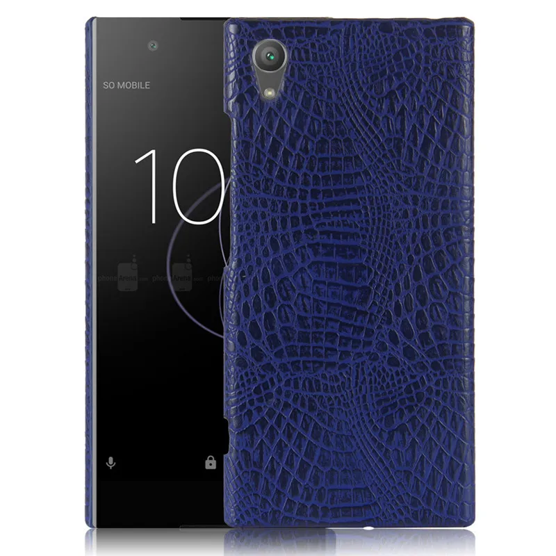 Чехол для Sony XA1 Plus G3412 Жесткий из поликарбоната с крокодиловой текстурой + задняя