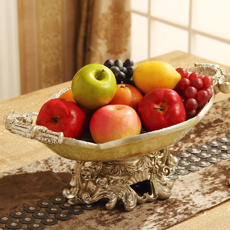 

European style retro large fruit dishes, fashion home living room, coffee table, modern simple candy, fruit bowl