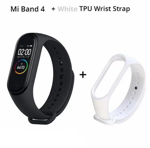 add white starp Xiaomi mi Band 4 Smart mi band 4 0,9" AMOLED экран водонепроницаемый пульсометр фитнес 135 мАч Bluetooth 5,0 50 атм - Цвет: add white starp