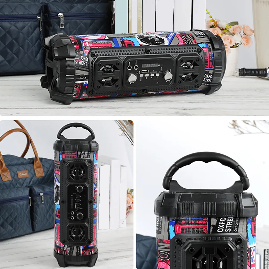 Светодиодный Bluetooth 4,2 динамик беспроводной FM стерео Громкий бас HIFI динамик s сабвуфер AUX USB TF карта#20