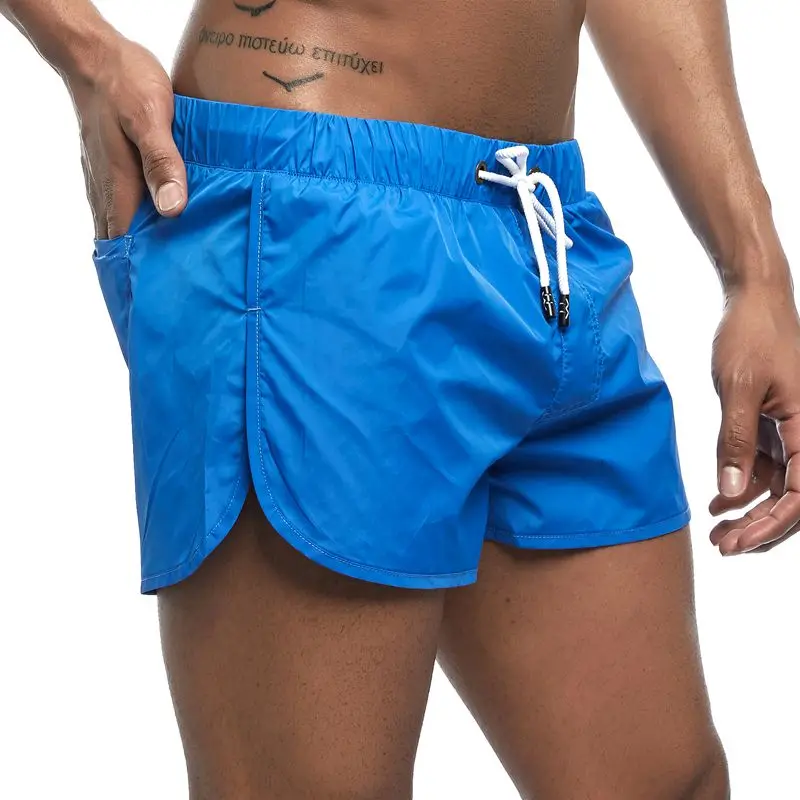 JOCKMAIL Side slit Dry Men's Board Shorts Summer Beach Surfing Man Swimming Shorts Athletic Sport Running Hybrid Home Shorts