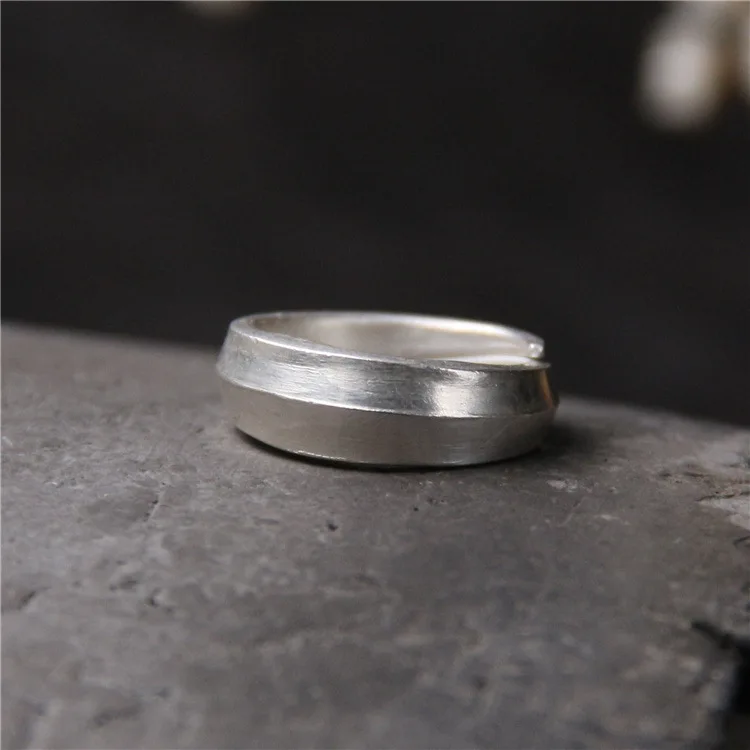 

2018 New Rushed Men Anel Feminino Chiang Mai, Thailand Handmade 925 Sterling Contracted Temperament Ring Ms Male Food Rings