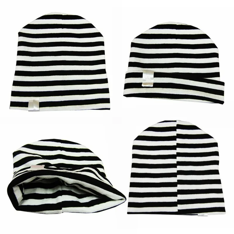 2017 весенне-осенняя вязаная шапочка в полоску для маленьких мальчиков и девочек