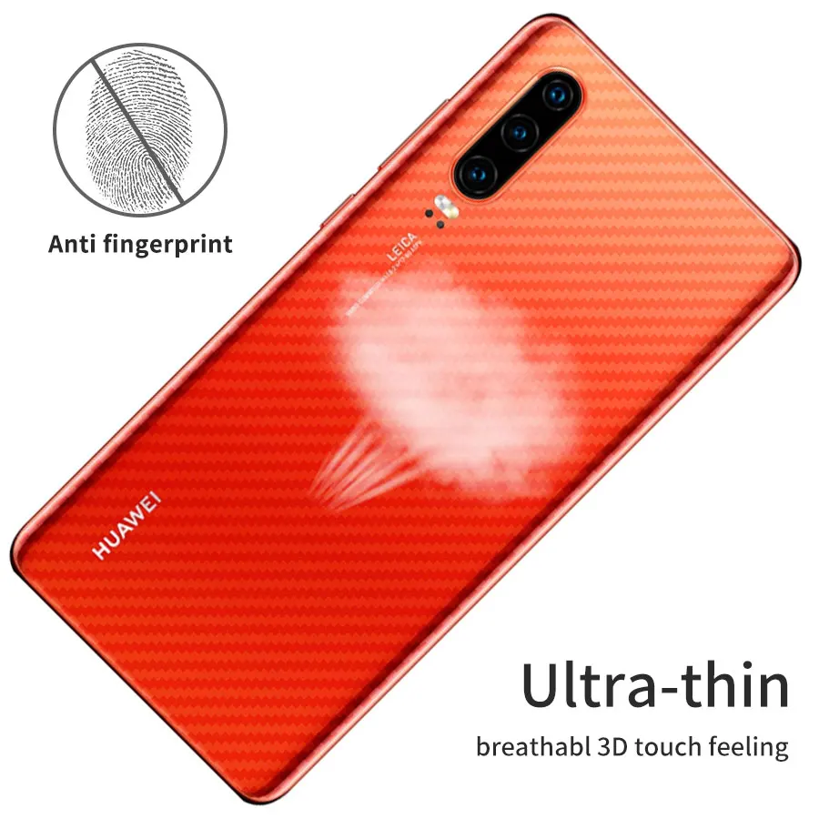10 шт./лот для Huawei P30 Pro 3D задняя крышка из углеродного волокна защитная пленка Lite