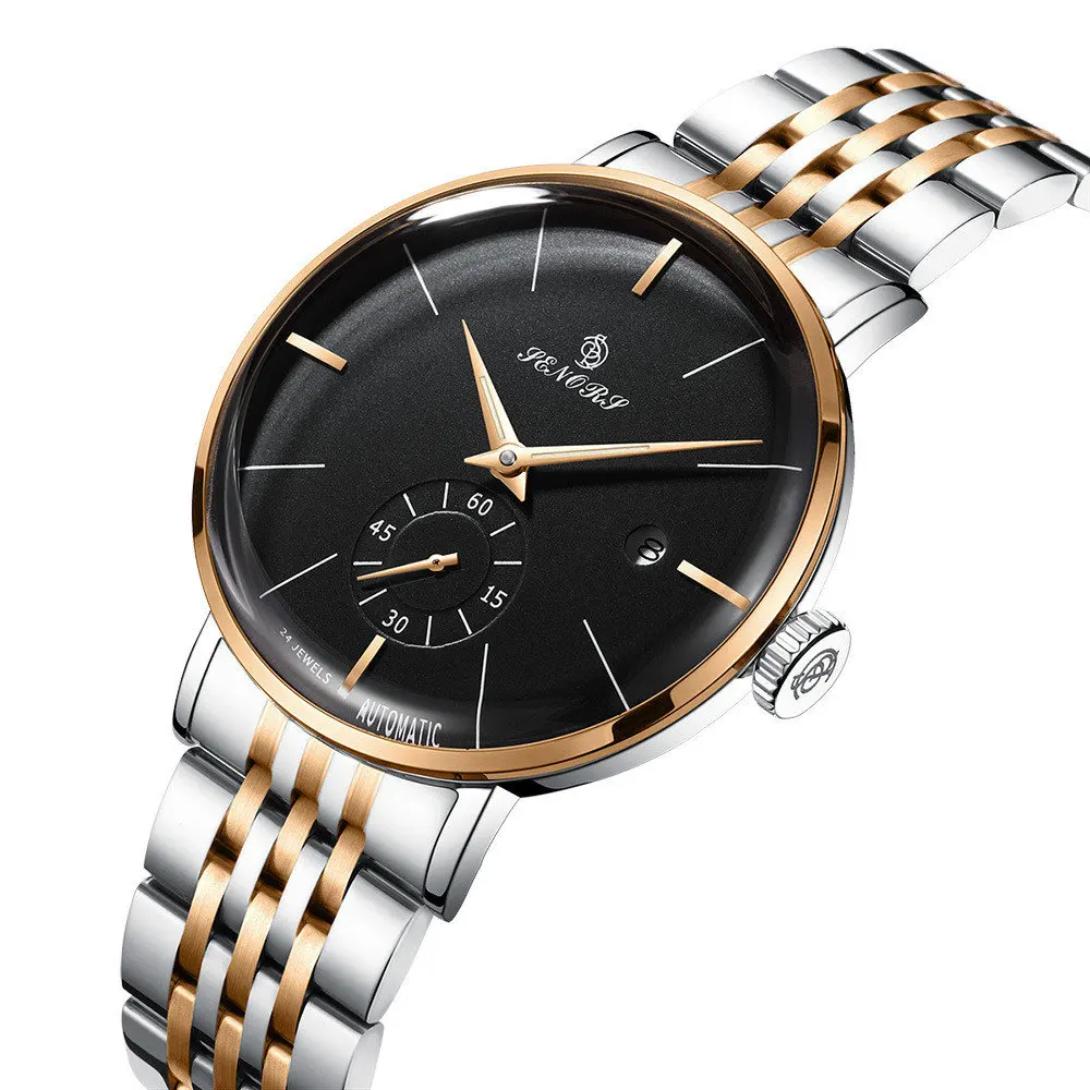 rose gold black Деловые швейцарские механические часы, мужские автоматические часы с каркасом турбийоном, мужские роскошные часы от ведущего бренда, Прямая поставка, Relogio Masculino - Цвет: rose gold black