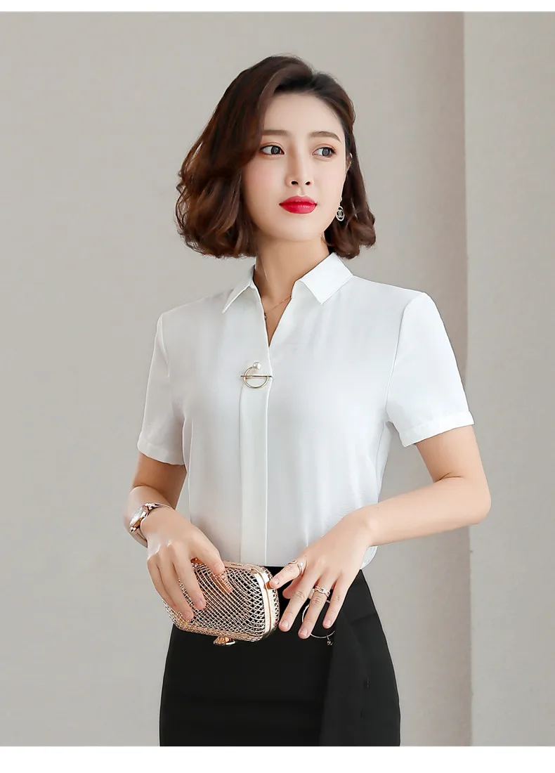 Naviu Новое поступление высокое качество blusas mujer de moda Женские топы и блузки размера плюс рубашка с коротким рукавом