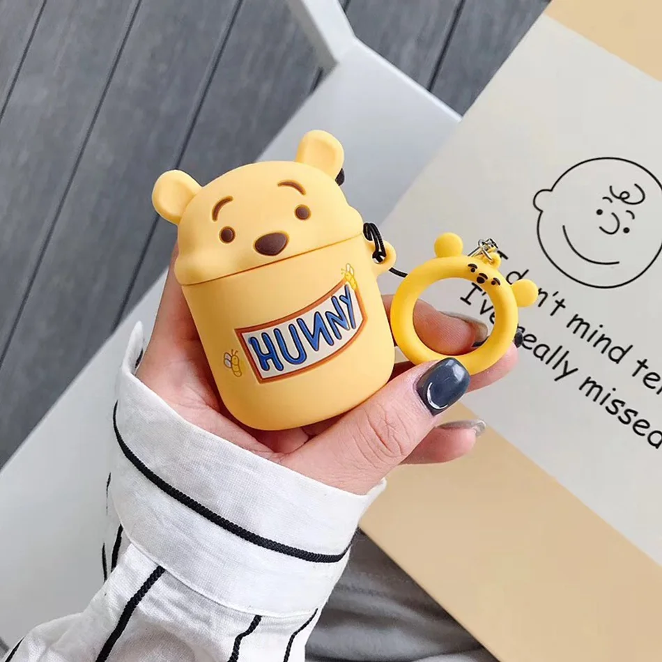 5 3D Силиконовый мультяшный наушник чехол для AirPods 2 Чехол милый кот защитный чехол ремешок кольцо для Apple Air pods чехол зарядная коробка - Цвет: 5