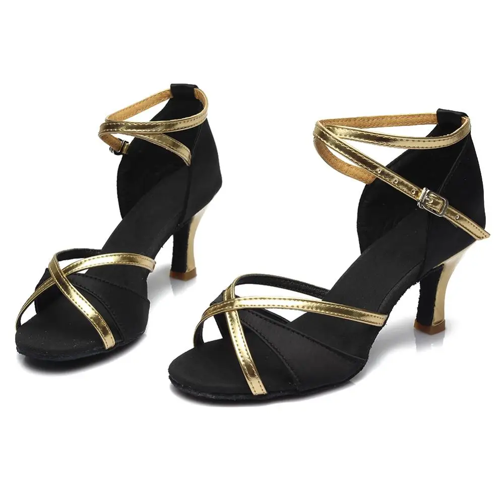 brand new womens tango ballroom latin dance shoes salsa dancing shoes 7cm5cm heeled hot sales 5colors free global shipping