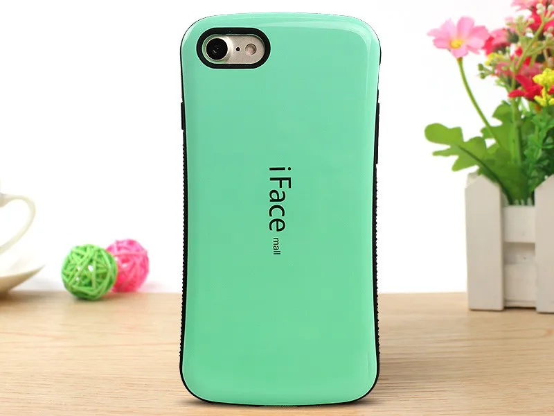 Новый iFace mall двухцветный волнистый силиконовый чехол для iphone 7 plus 8 8plus задняя