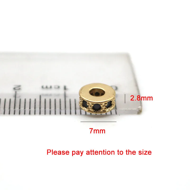 Ювелирные аксессуары для изготовления браслетов золотого цвета Круглый CZ