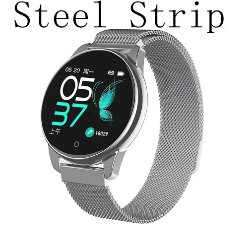 Silver Steel Strip Обновление Bluetooth Smartwatch водонепроницаемый IP67 монитор сердечного ритма мульти-спортивный фитнес-трекер совместим с телефонами Android IOS - Цвет: Silver Steel Strip