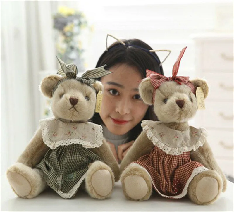 Классический плюшевый мишка плюшевые игрушки милый Мишка в одежде мягкие куклы