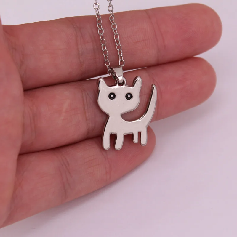 

hzew cute cat pendant necklaces kitten necklace gift