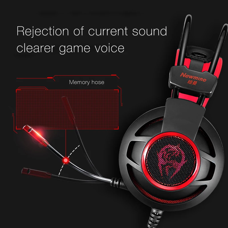 NEWMINE NM 880 HIFI Качество наушников Проводная компьютерная игровая Адаптивная Шум