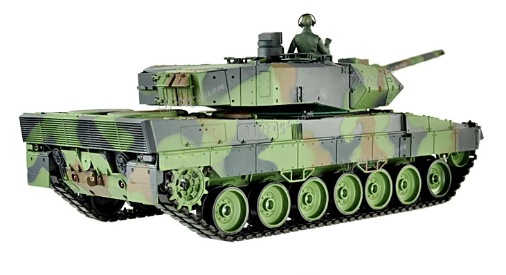 Heng Long 1/16 немецкие весы Leopard 2A6 Airsoft RC боевой бак дыма и звук 2 4 ГГц передатчик |