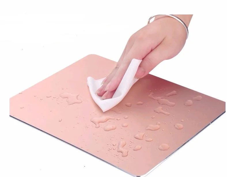 Новый роскошный алюминиевый металлический водонепроницаемый коврик для мыши Apple