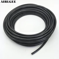 black 6mm od x 4mm id fleaxible pu air tube pneumatic hose 15m length free shipping