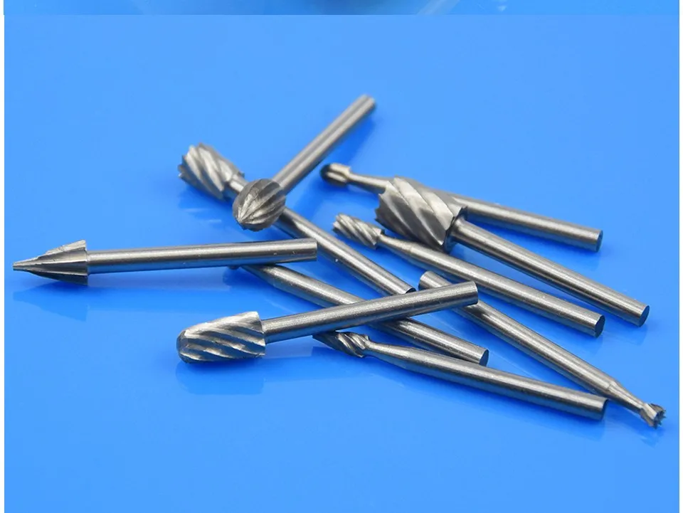 XCAN 10 шт HSS роторные заусенцы роторные инструменты подходят Dremel электроинструменты деревянные роторные напильники