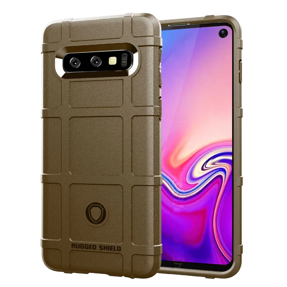 Бронированные противоударные Чехлы для Samsung Galaxy S10 S10e + Мягкий противоударный