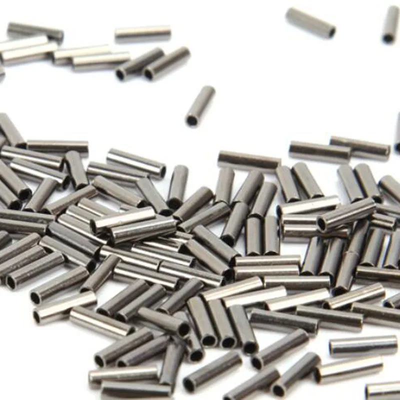 500 шт./лот Рыбалка Нержавеющая сталь лески рукавом Медь трубка рыболовные