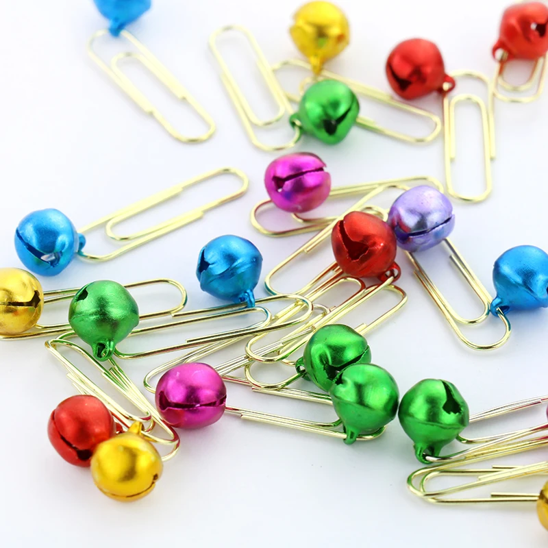 25 шт. зажимы для бумаги в форме колокольчика золотого цвета|shaped paper clips|paper clipspaper